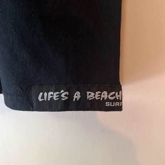 Life’s a Beach Black Holographic Logo T-shirt Sz L - Picture 3 of 5